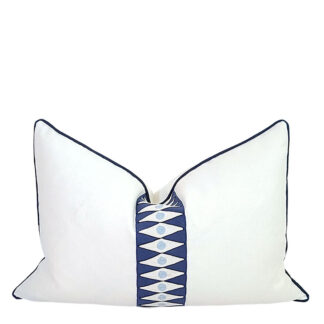 BACKGAMMON PILLOW IN NAVY