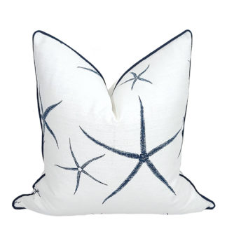 Monogram Pillow Fret Navy - Boatman Geller - Classic Prep Monograms