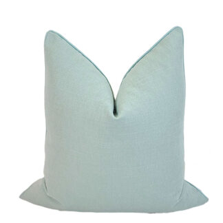 SEAFOAM BRUSHED LINEN PILLOW