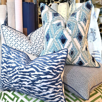 JUPITER ISLAND COLLECTION TABODA PILLOW / BLUE/ ALL SIZES - Image 2