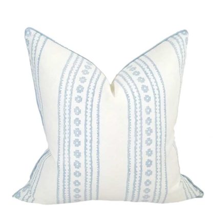 NANTUCKET COLLECTION CATO STRIPE PILLOW /  POWDER BLUE