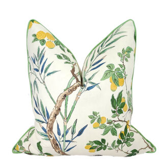 GREEN YELLOW FLORAL CLAIRE PILLOW