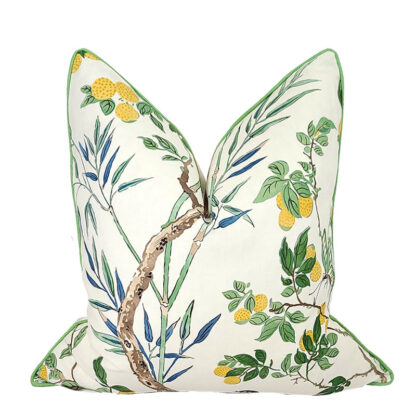 GREEN YELLOW FLORAL CLAIRE PILLOW