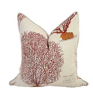 coral fan pillow