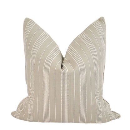CREST STRIPE PILLOW IN LATTE