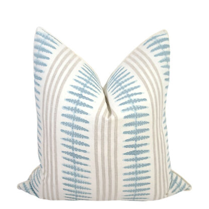 AQUA FERN STRIPE PILLOW