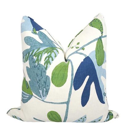 CHARLESTON COLLECTION FIG PILLOW / BLUE - GREEN