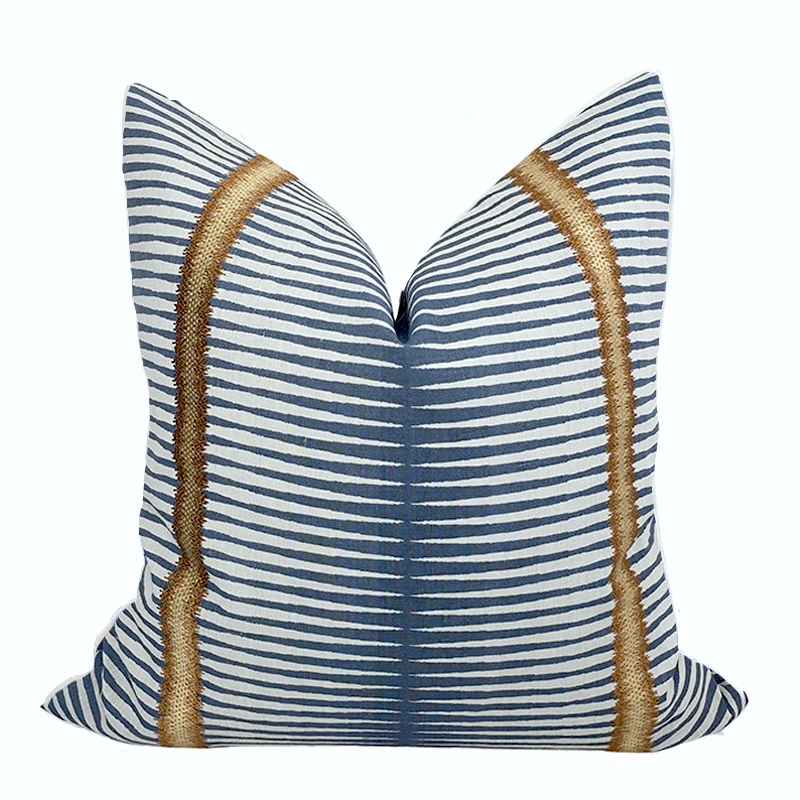 FRENZY STRIPE PILLOW IN BLUE