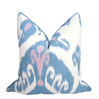 BLUE LAVENDER INDIES IKAT PILLOW