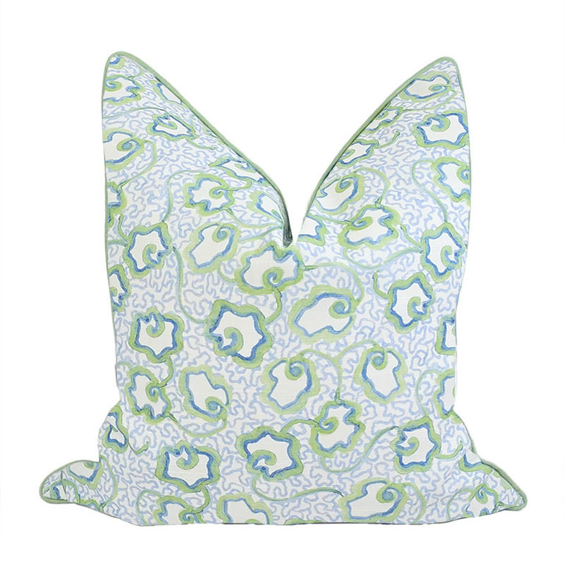 Ivy Pillow in blue-green