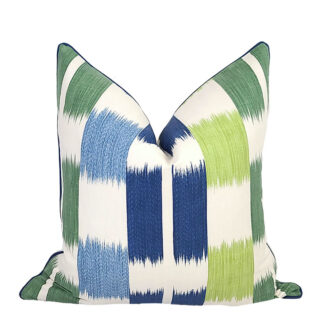 BLUE GREEN KASURI PILLOW