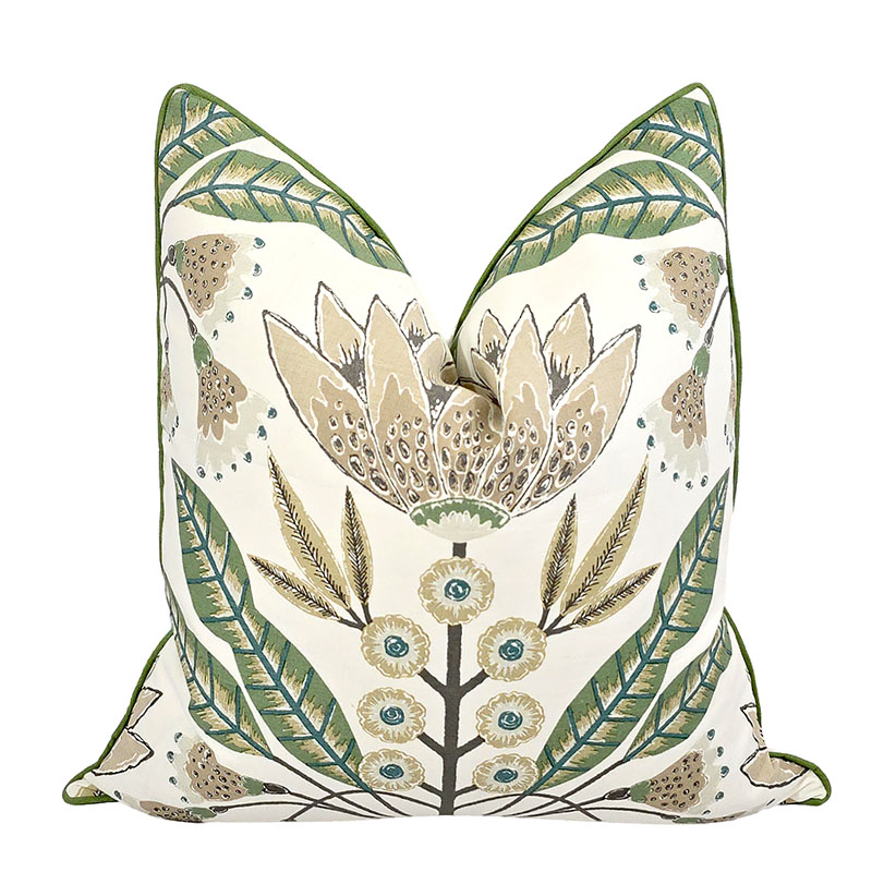 LOTUS PILLOW IN GREEN