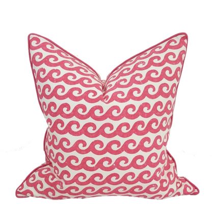 PALM BEACH COLLECTION MAKING WAVES PILLOW  COVER / PINK