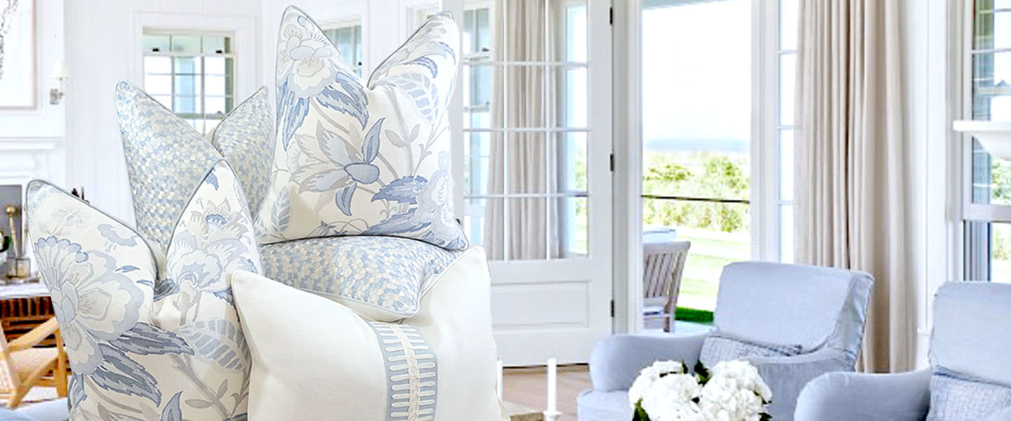 Decorative image featuring the Nantucket Pillow Collection