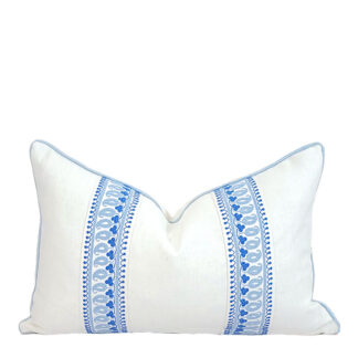 PAISLEY EMBROIDERED LUMBAR PILLOW
