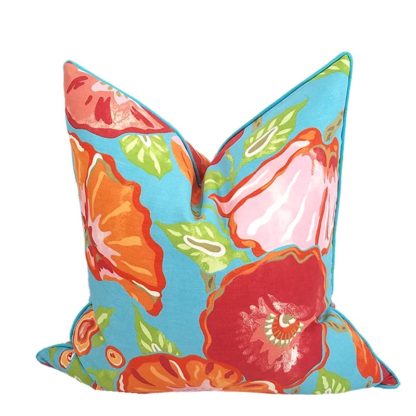 PALM BEACH COLLECTION POINCIANA PILLOW COVER  / CARIBBEAN