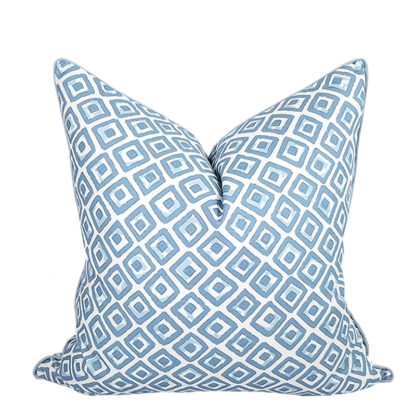BISCAYNE COLLECTION RHOMBUS PILLOW COVER / EUCALYPTUS