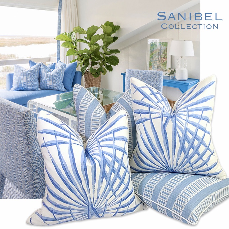 SANIBEL COLLECTION PALMETTO LUMBAR PILLOW / SEERSUCKER