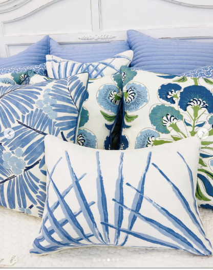 CHARLESTON COLLECTION TYBEE PILLOW / BLUE - GREEN - Image 5