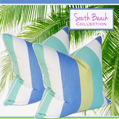 south beach toss pillows