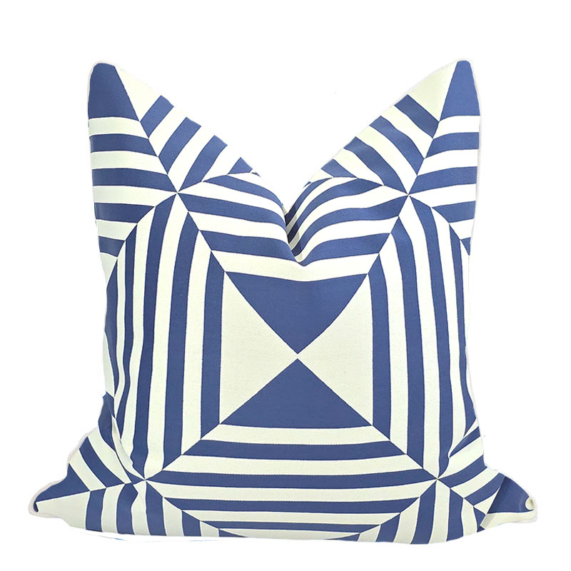 SQUARES PILLOW IN BLUE