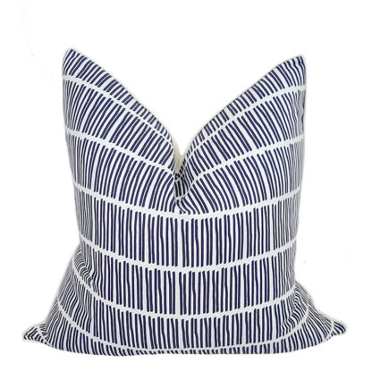 NEWPORT COLLECTION STICKS PILLOW / NAVY