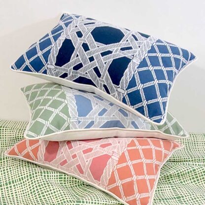 VERO BEACH COLLECTION TRELLIAGE LUMBAR PILLOW / PINK - SALMON - Image 2