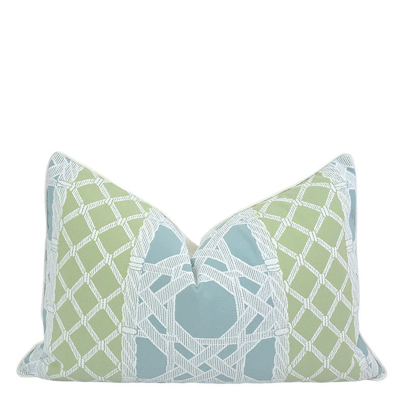 TRELLIAGE LUMBAR PILLOW IN MINERAL -ALOE
