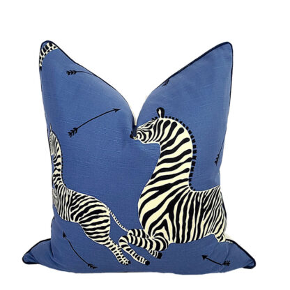 BLUE ZEBRAS PILLOW