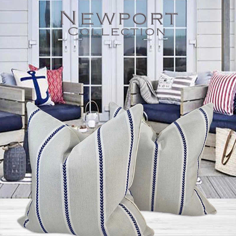 NEWPORT COLLECTION BELCOURT STRIPE PILLOW LIMITED STOCK