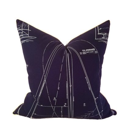 NEWPORT COLLECTION BLUE SPINNAKER PILLOW COVER
