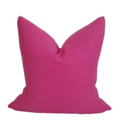 COMPLIMENT LINEN PILLOW / FUCHSIA