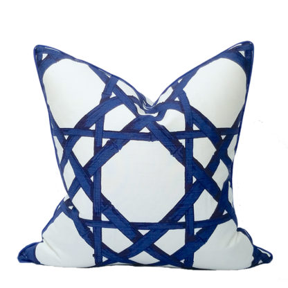 JUPITER ISLAND COLLECTION ROYAL CANE PILLOW COVER / MARINE