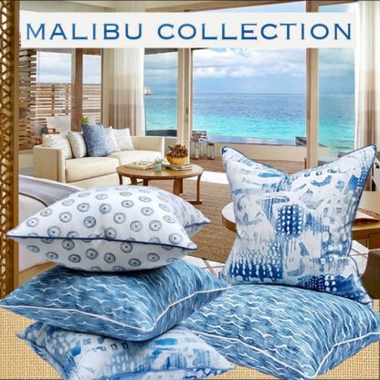 malibu pillows for the beach