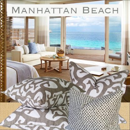 manhattan beach themed pillows