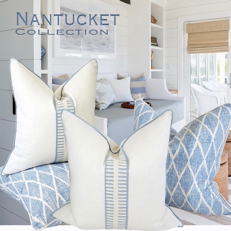 NANTUCKET COLLECTION NORA PILLOW / SKY