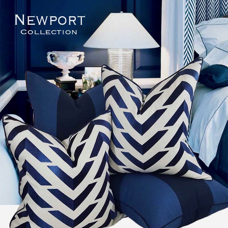 Newport Accent Pillow In Blue
