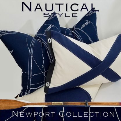 NEWPORT COLLECTION BLUE SPINNAKER PILLOW COVER - Image 2