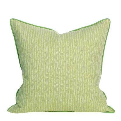 SOUTH BEACH COLLECTION KELP LINE PILLOW COVER / LIME
