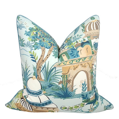 BISCAYNE COLLECTION VIZCAYA PILLOW / EUCALYPTUS